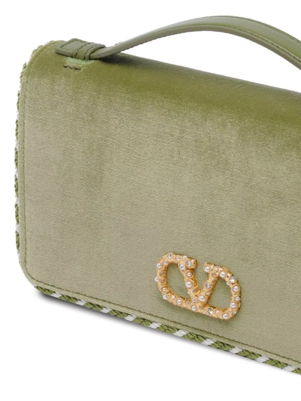 Valentino Garavani Signature Velvet Chain Wallet