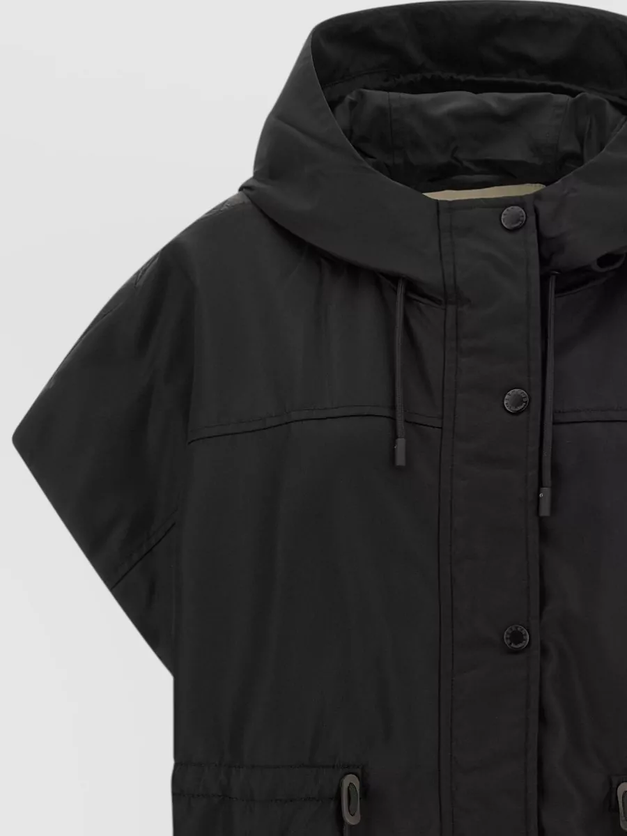 Weekend Max Mara Wkdorigano Quilted Hooded Gilet In Black