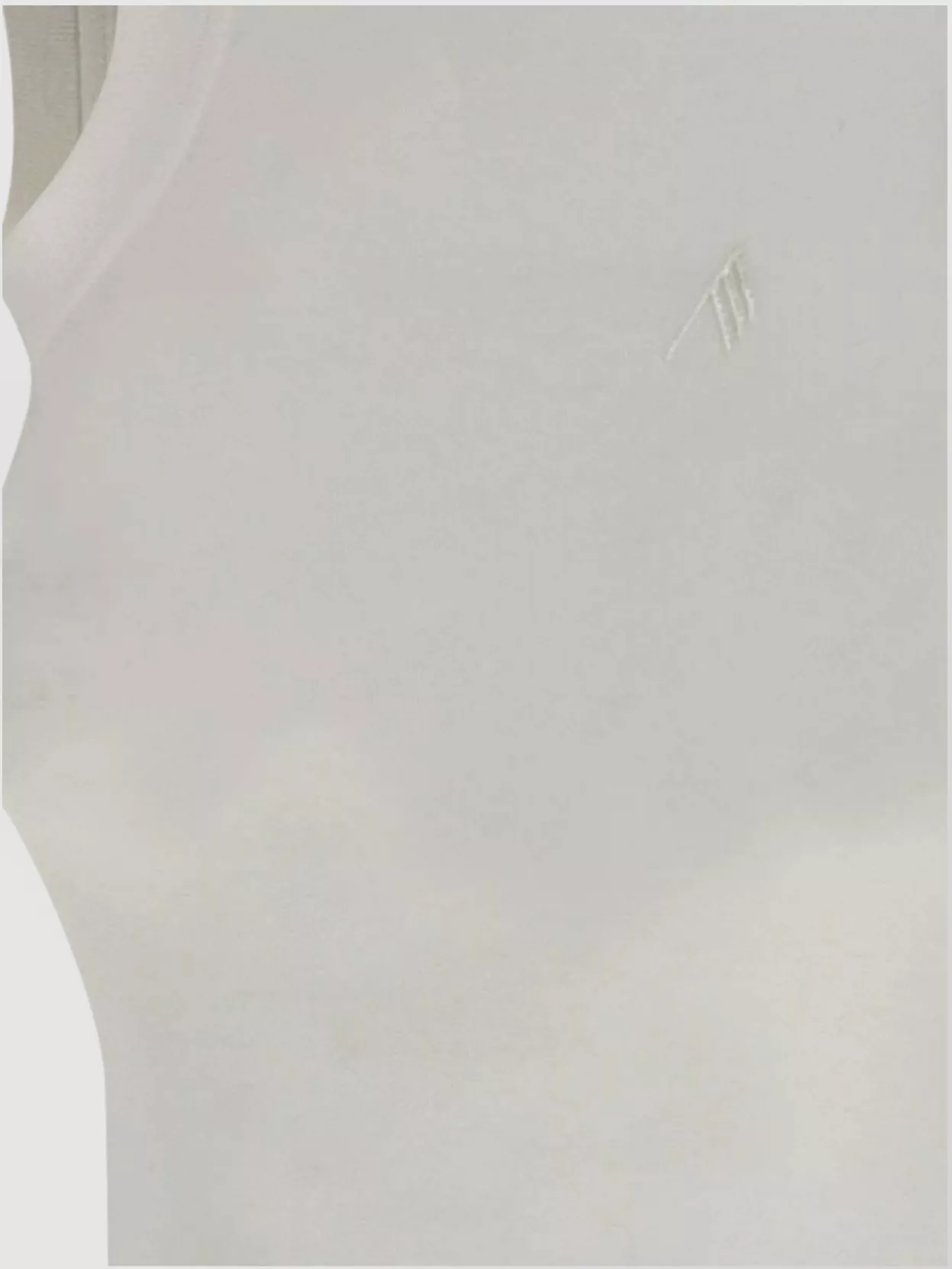 Attico Rounded Bottom Tank Top In White