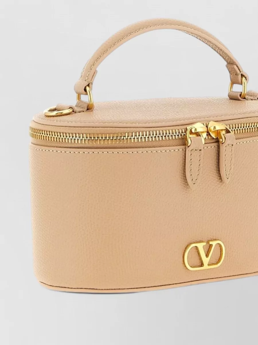 Valentino Garavani Vlogo Signature Mini Leather Vanity Case