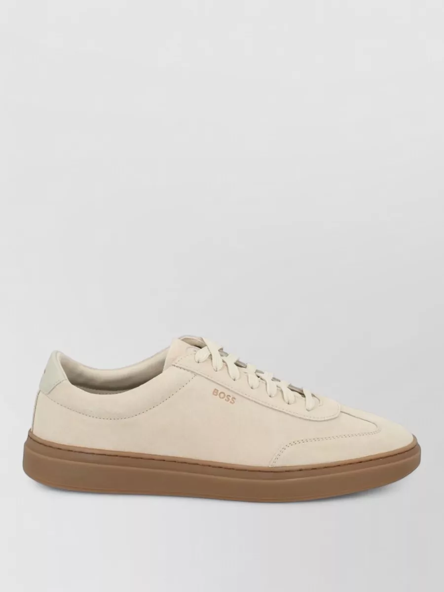 Boss leather low-top sneakers