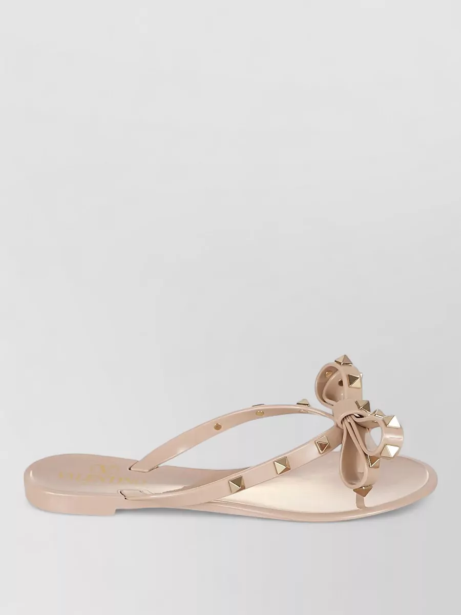 Valentino Garavani Bow Studded Thong Sandals