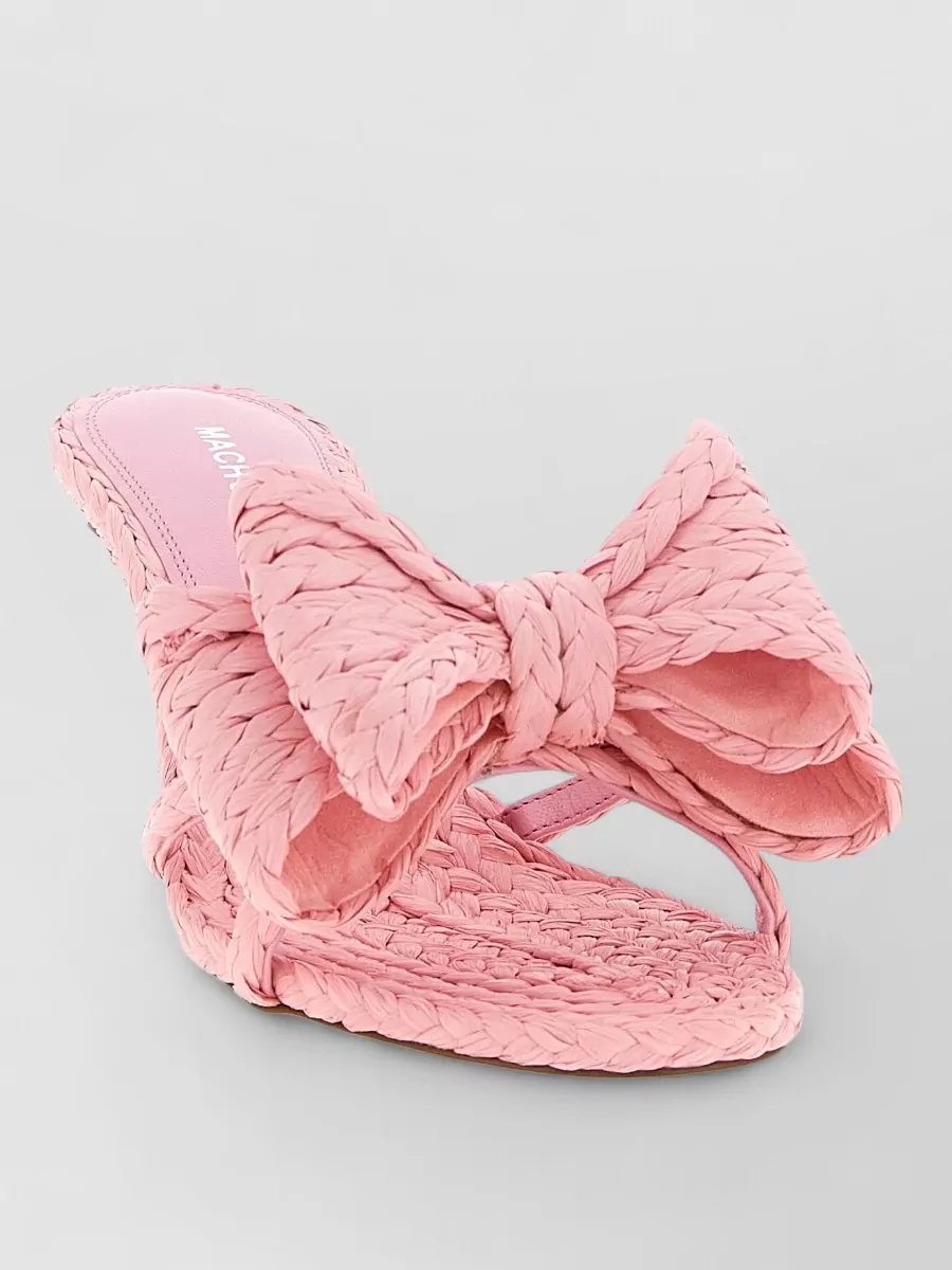 Mach & Mach raffia bow mules