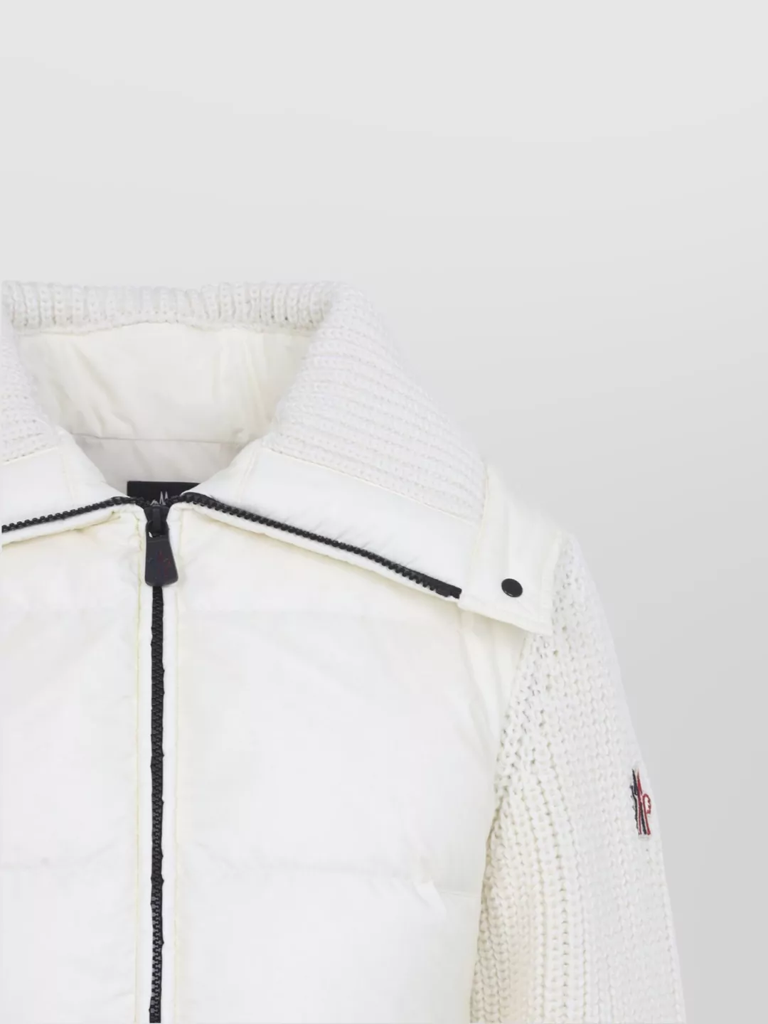 Moncler Grenoble High Collar Quilted Long Sleeve Jacket