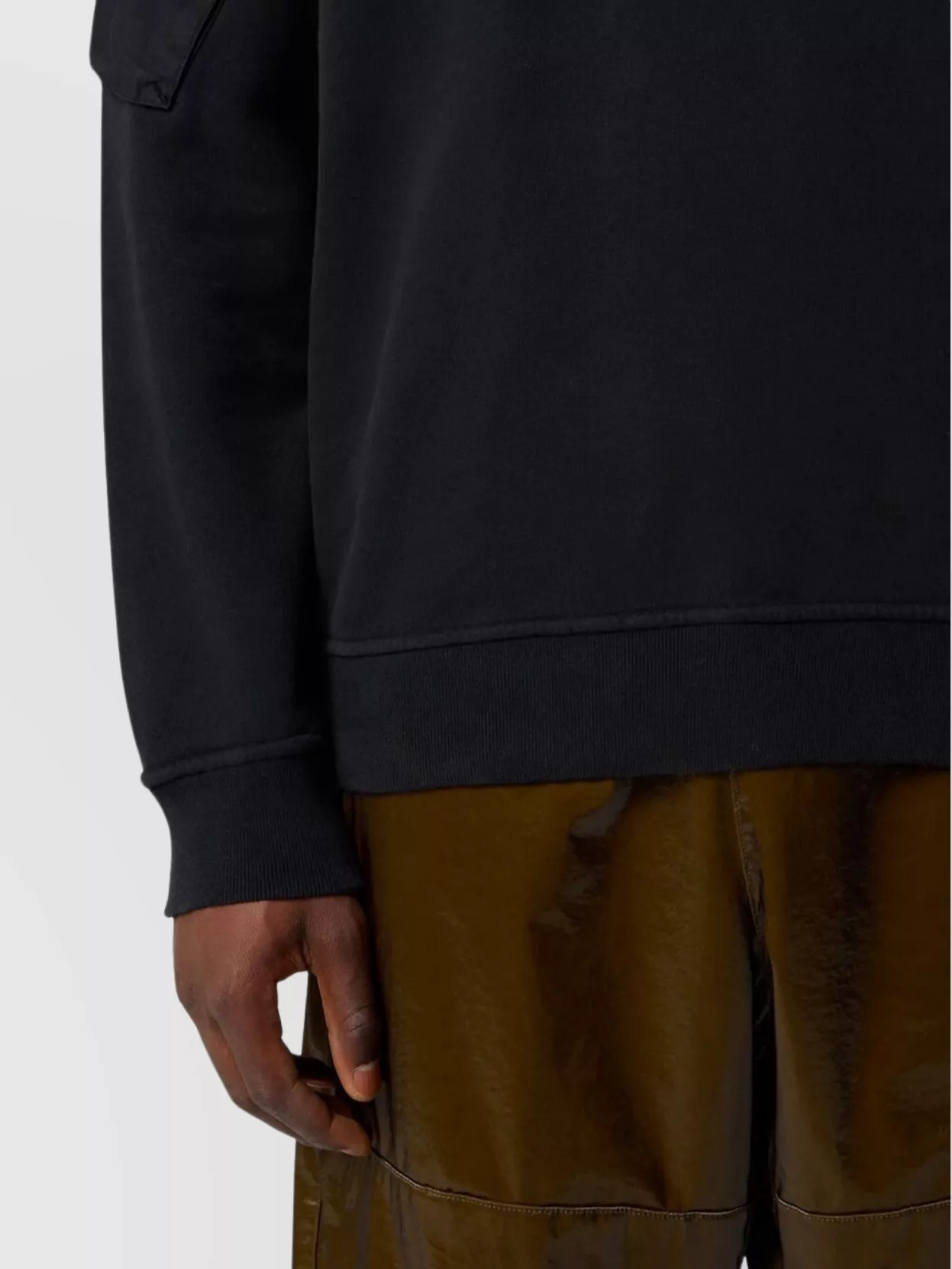 Stone Island Light Rws Pure Wool Sweater In Black