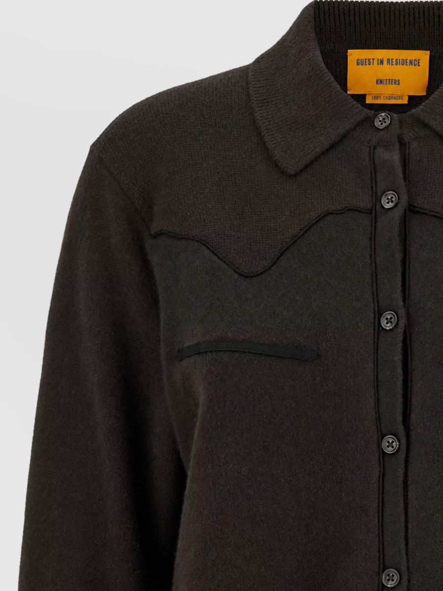 Guest In Residence Cashmere Cropped Shirt
