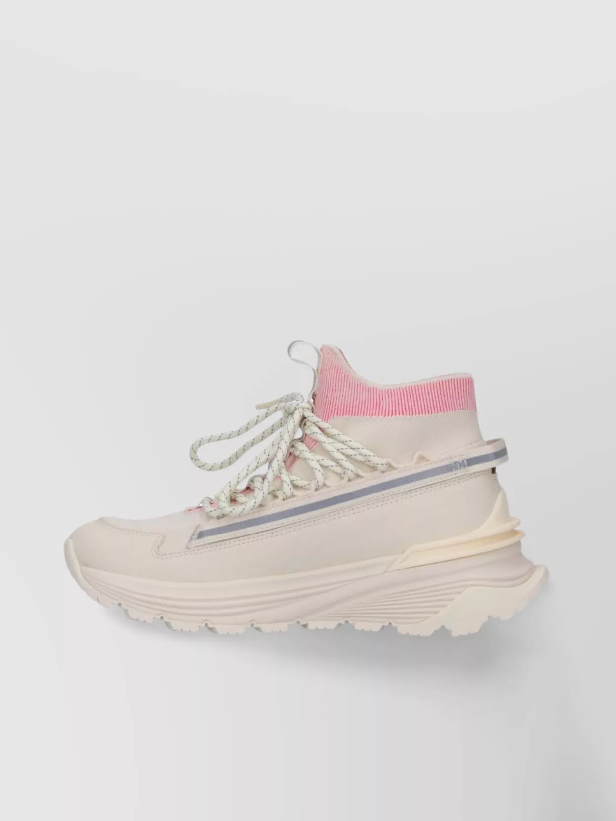 Moncler Low Top High-Top Sneakers With Ribbed Ankle Cuff