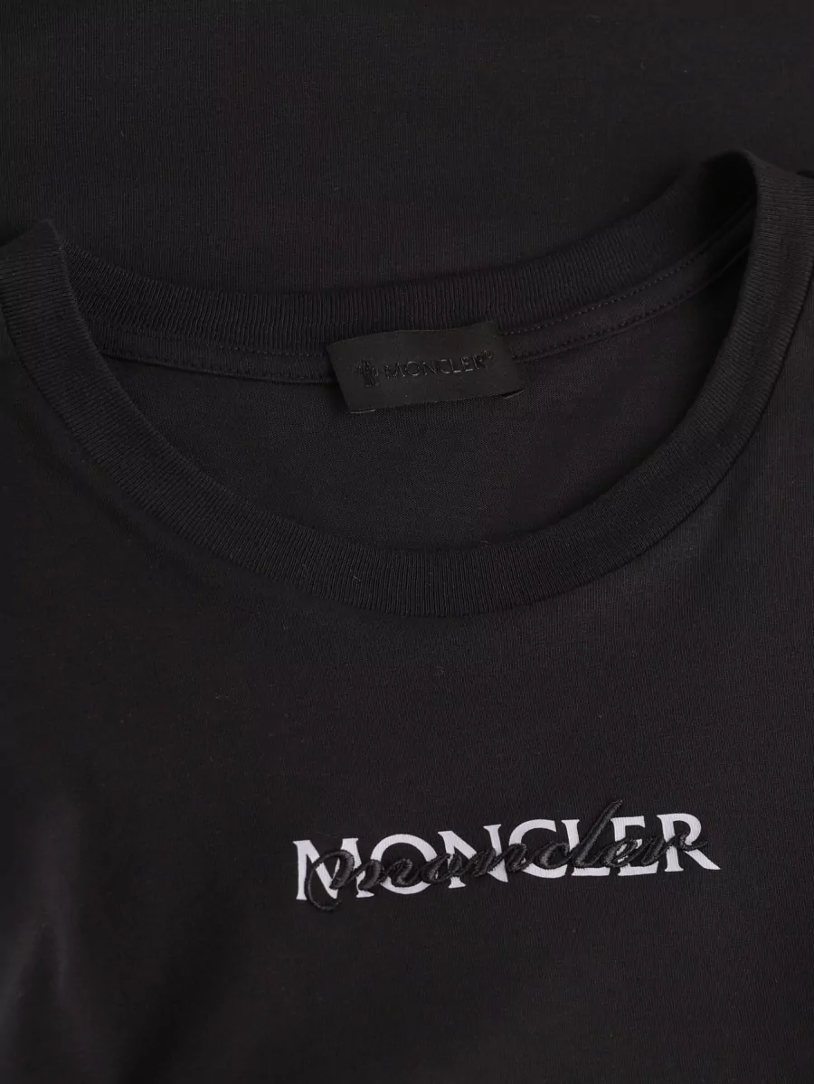 Moncler Logo Print Cotton Short Sleeve T-Shirt