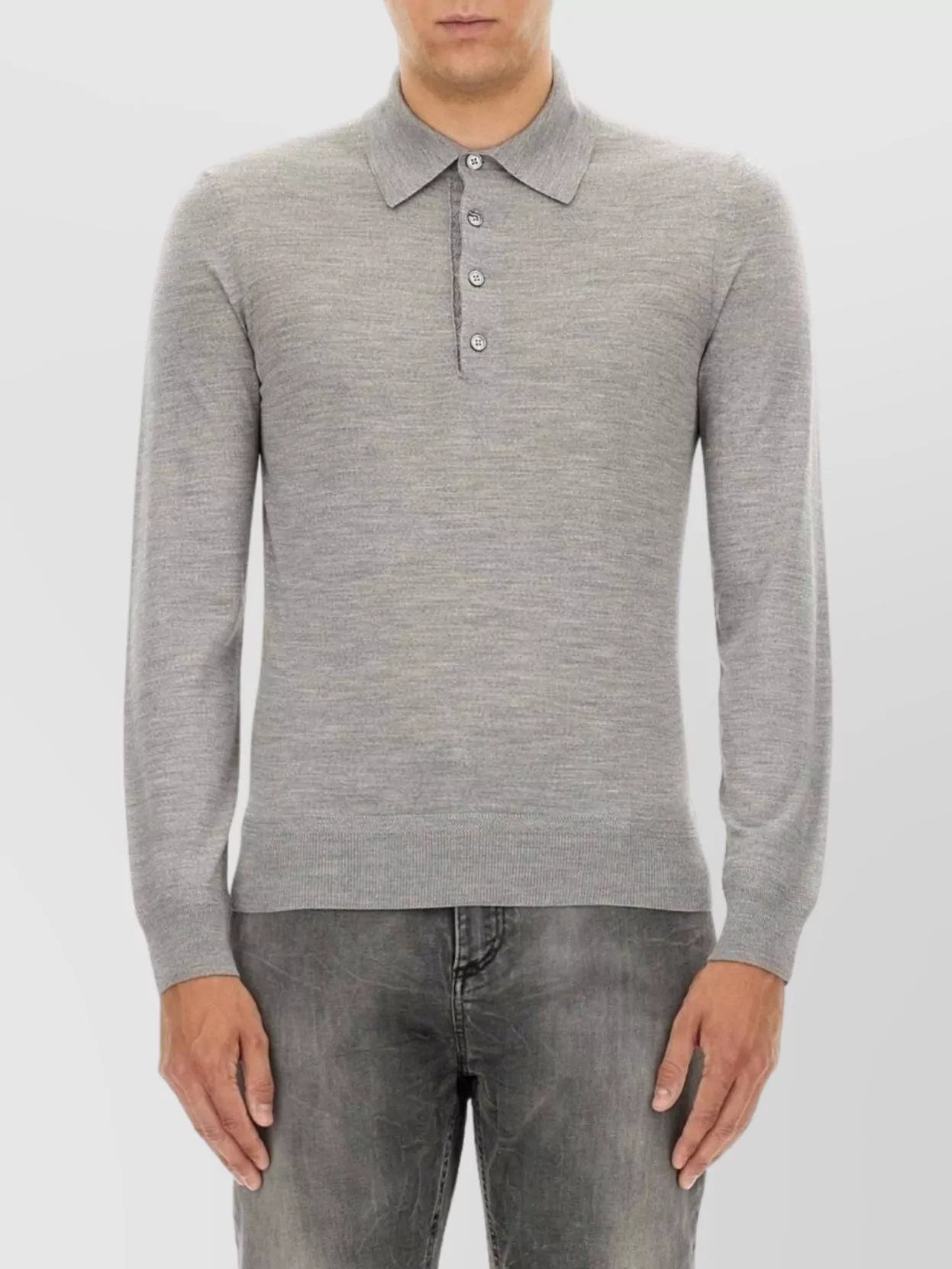 Tom Ford Wool Polo Collar Sweater