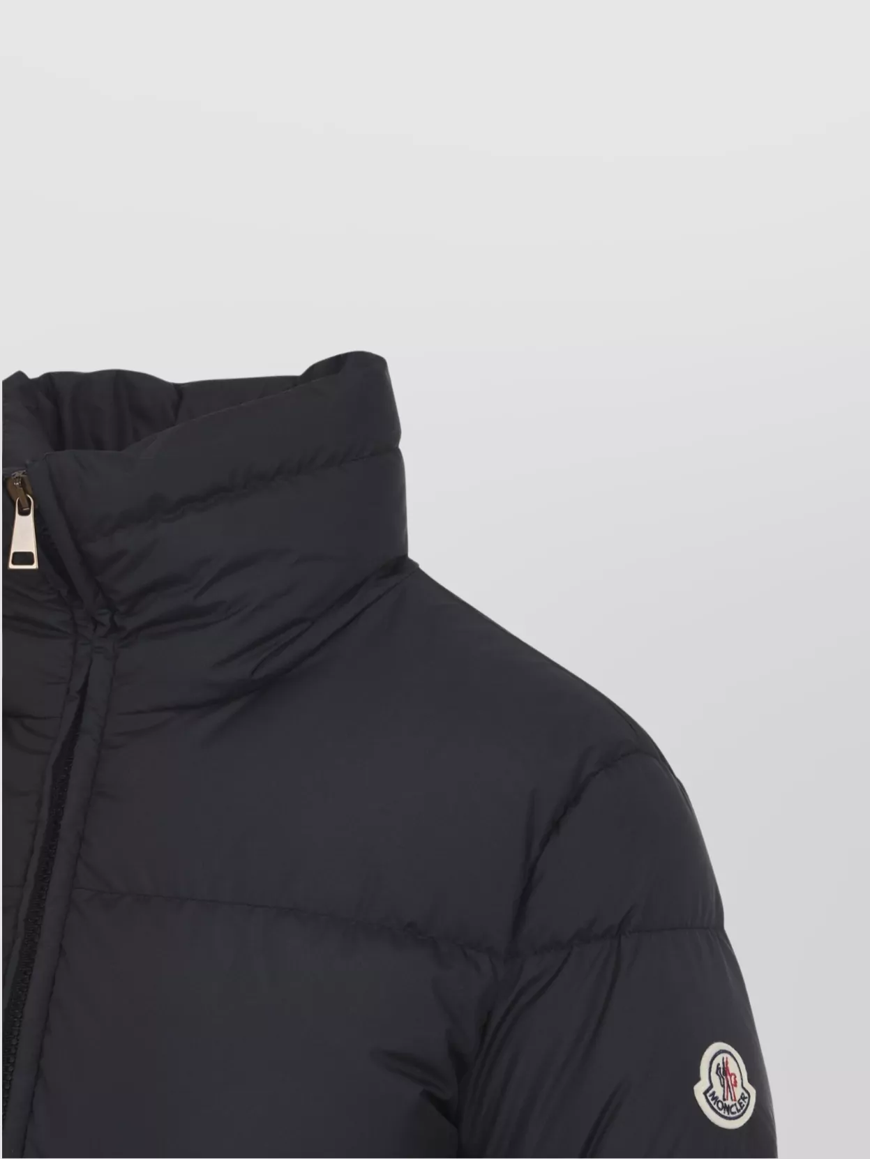 Moncler Puffer Jacket With High Collar And Cuffs