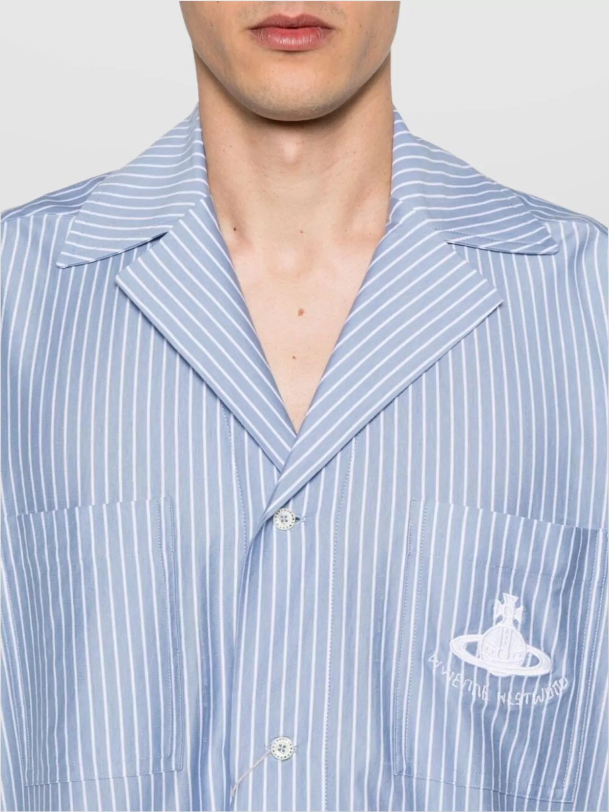 Vivienne Westwood Striped Pattern Short Sleeves Shirt With Chest Pockets