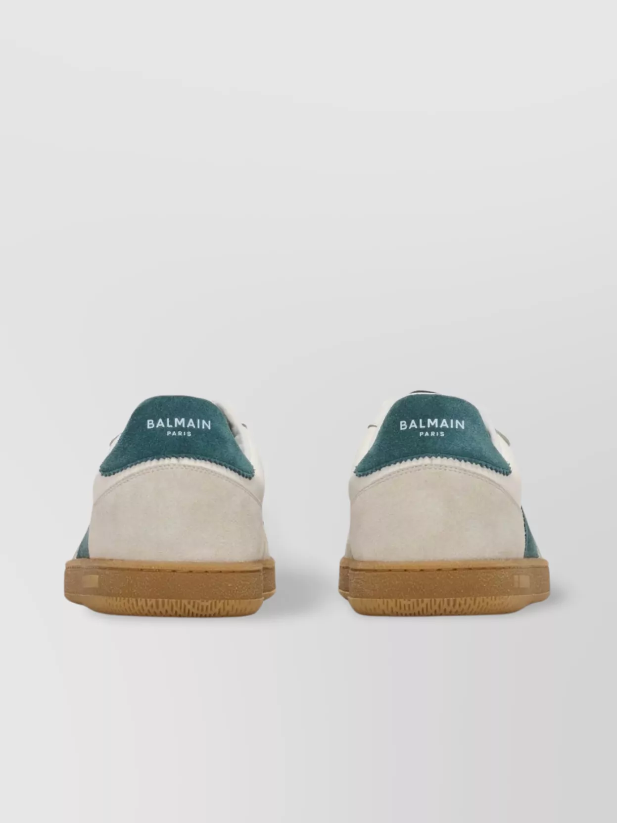 Balmain Swan Suede And Smooth Leather Trainers