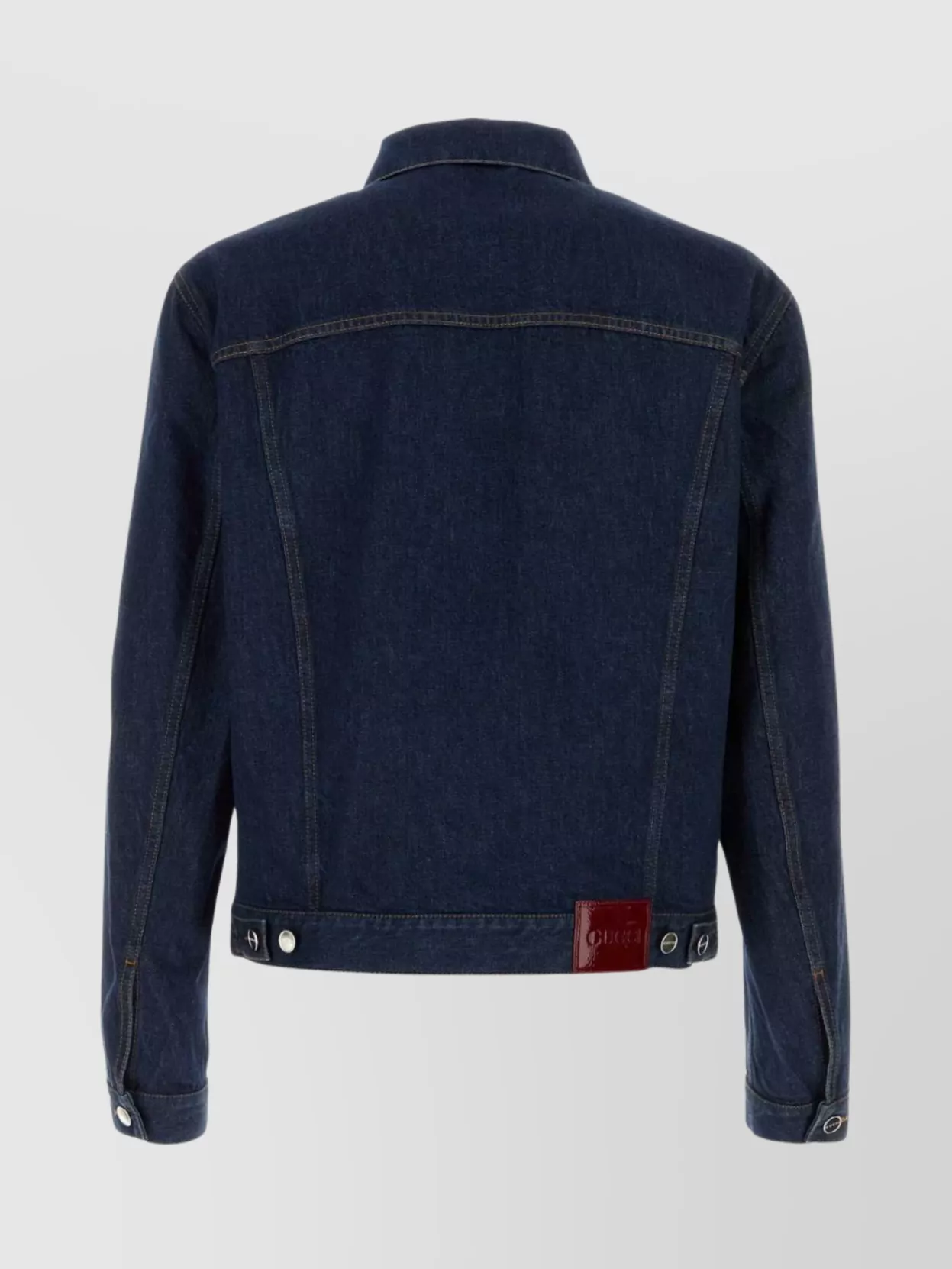 Gucci Denim Jacket With Adjustable Waist And Pockets In Blue