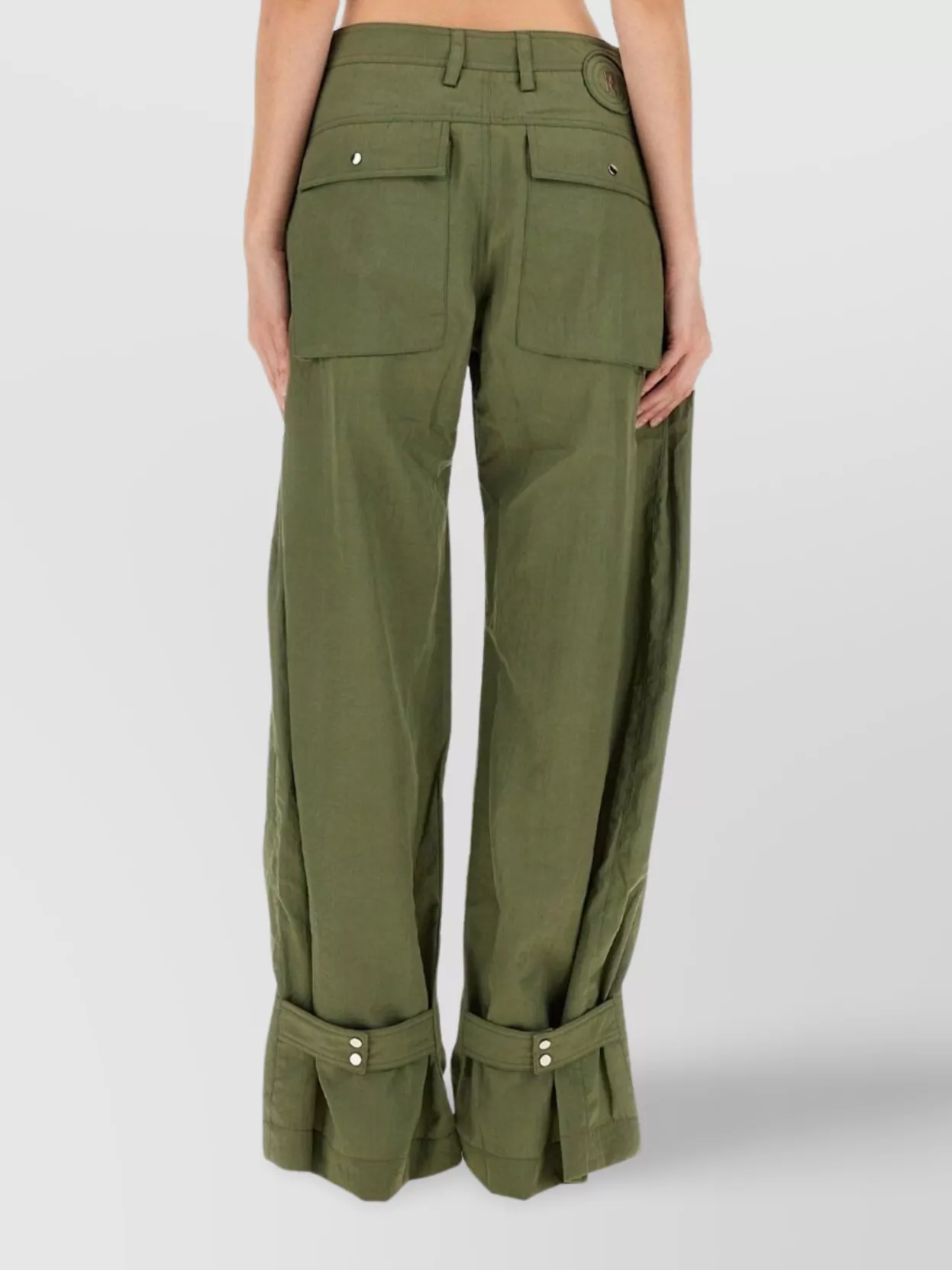Paco Rabanne Wide Leg Cargo Trousers With Pleated Front