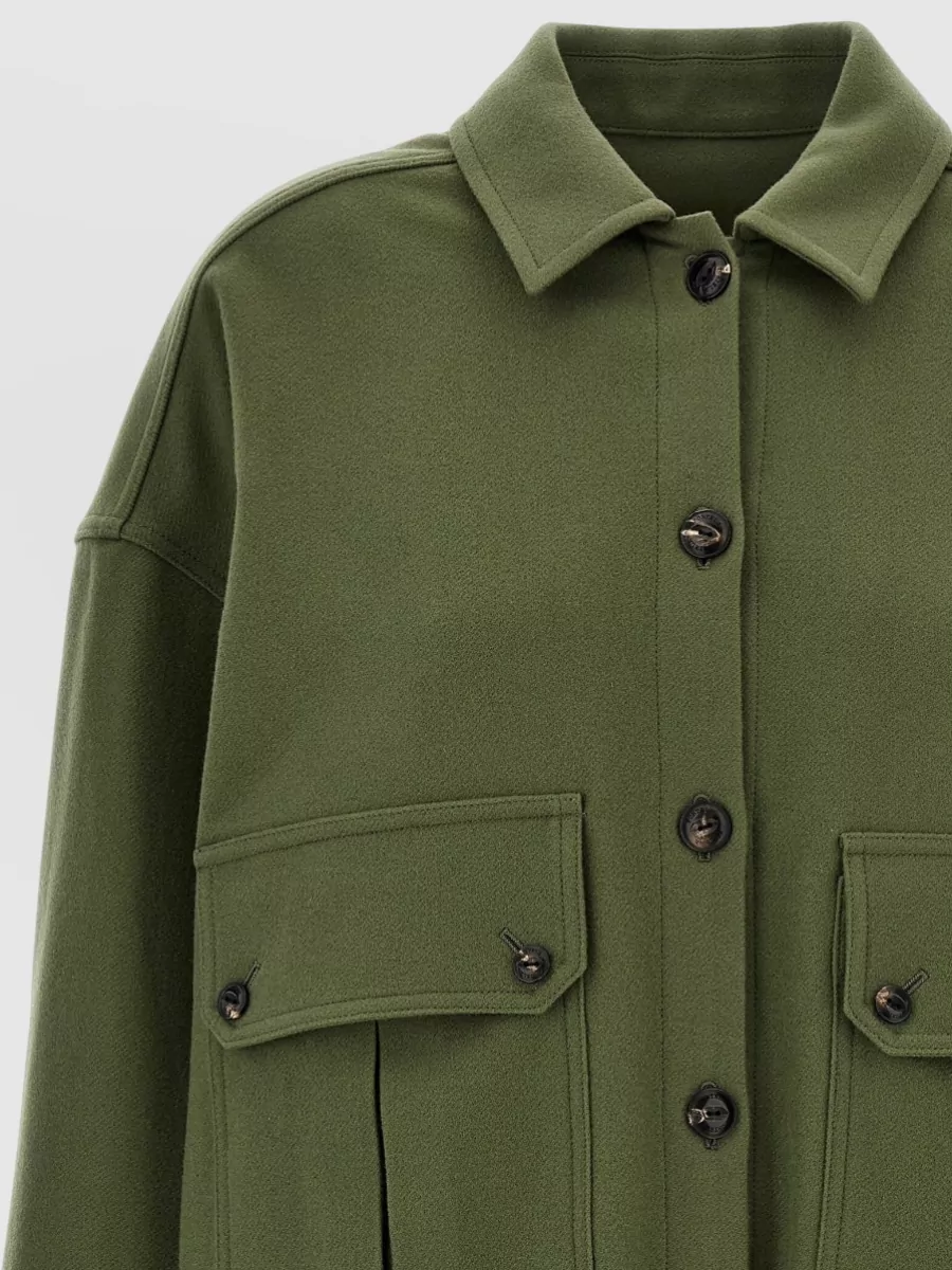 Fortela Virgin Wool Long-Sleeve Overshirt