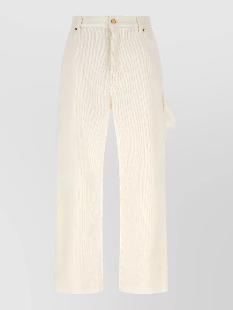 Darkpark Corduroy Feather Chain Relaxed-Fit Straight-Leg Carpenter Pants