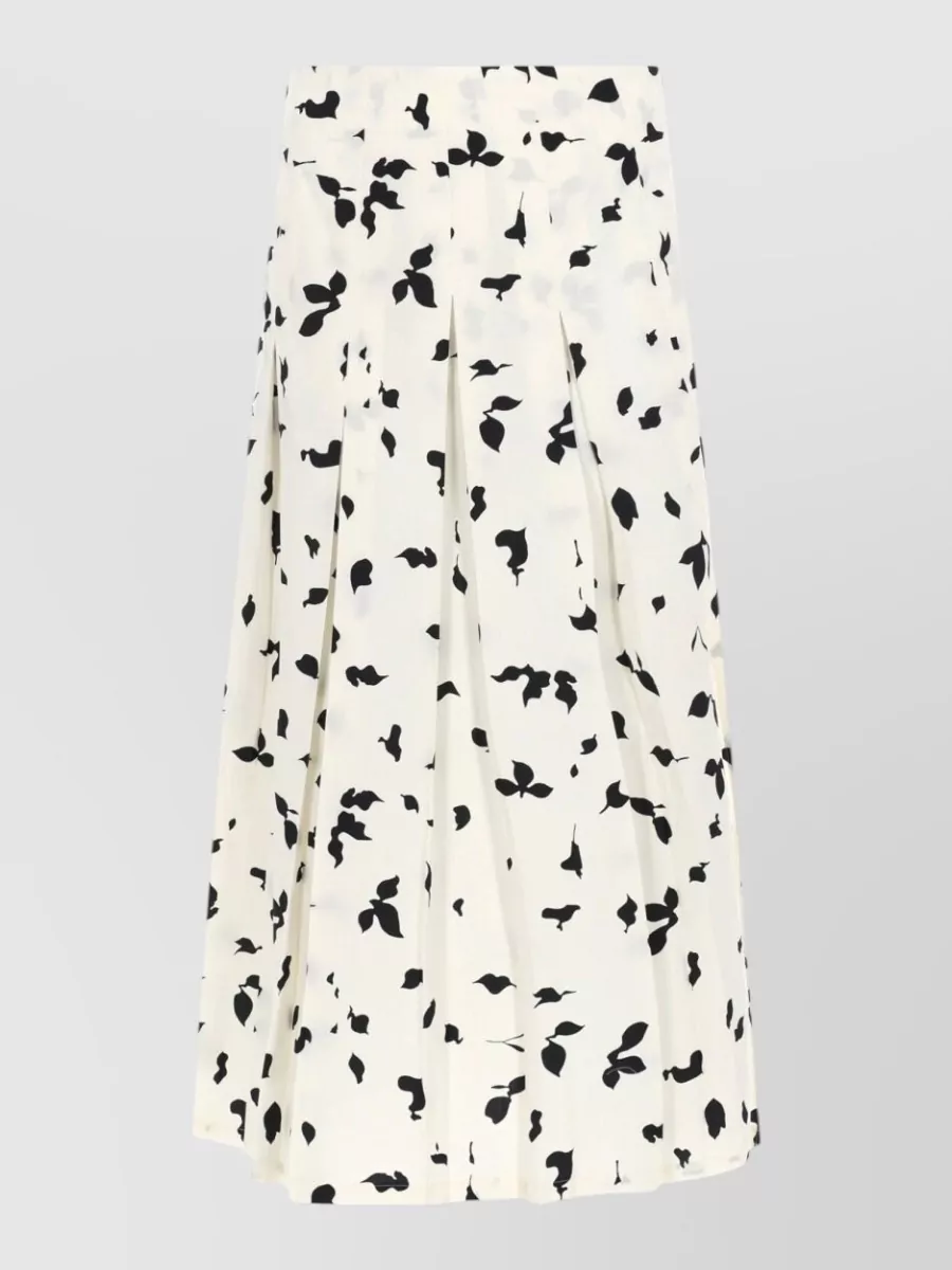 Alysi printed pleated skirt