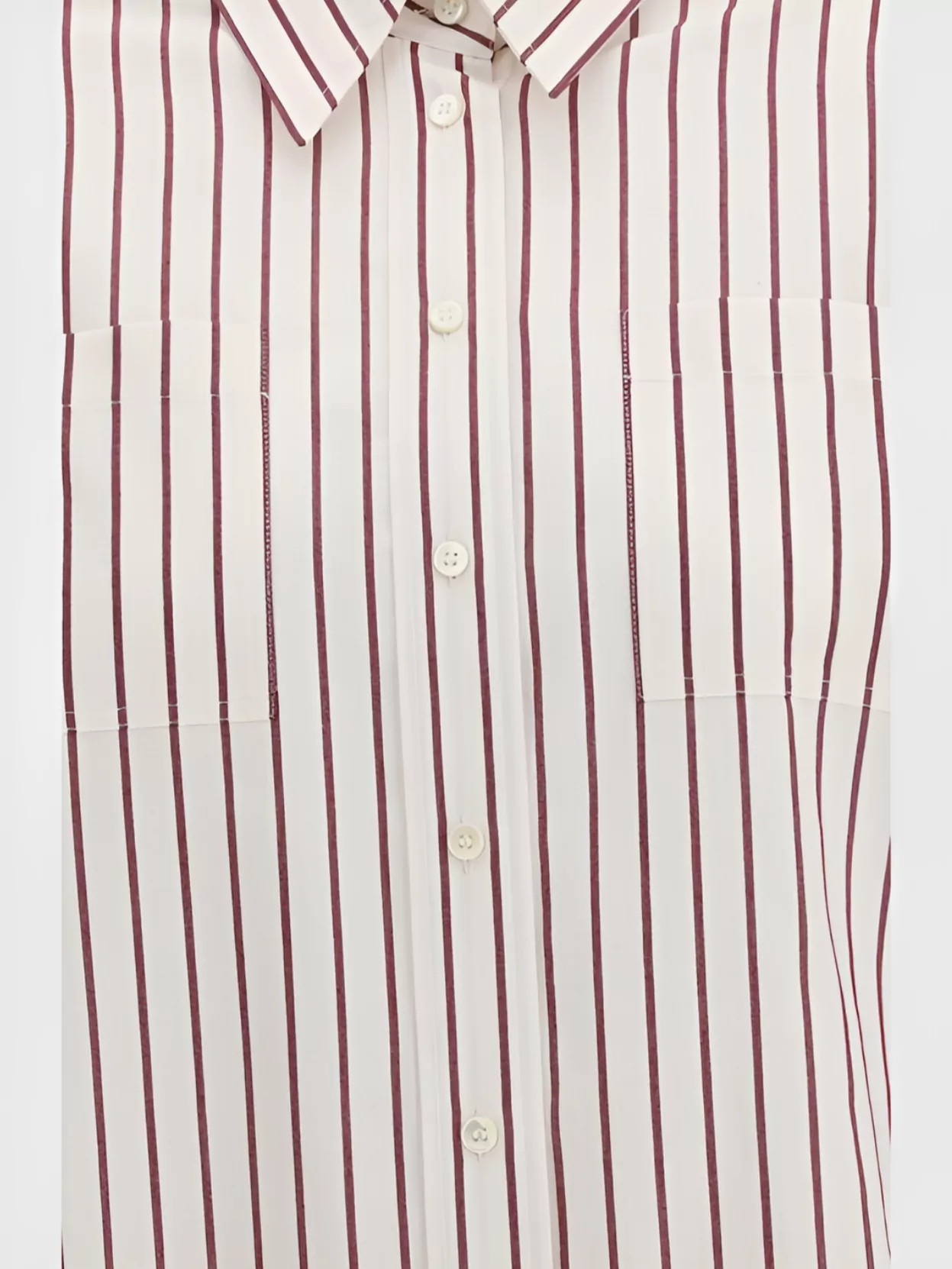 Brunello Cucinelli Striped Shirt With Traditional Collar And Pockets