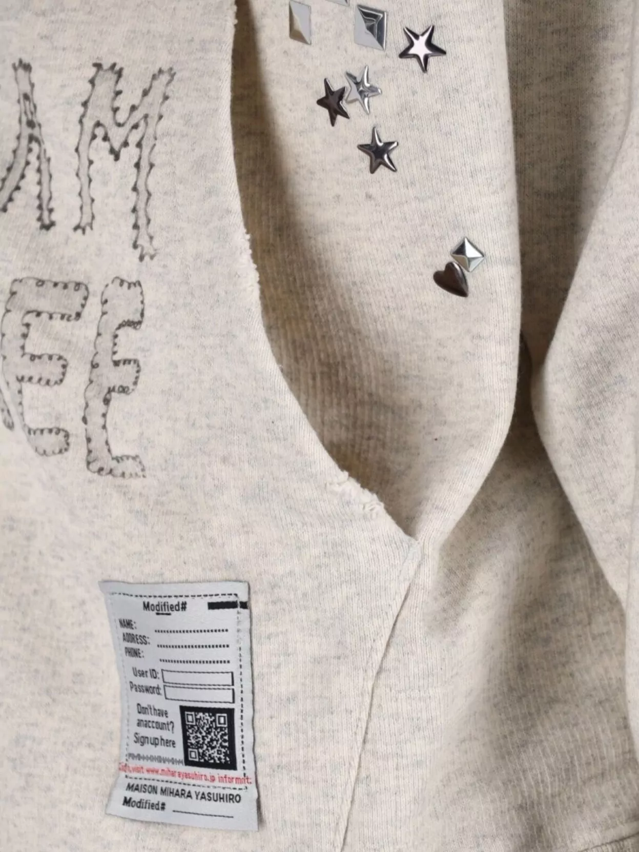 Maison Mihara Yasuhiro Contemporary Hooded Jacket Graphic Print