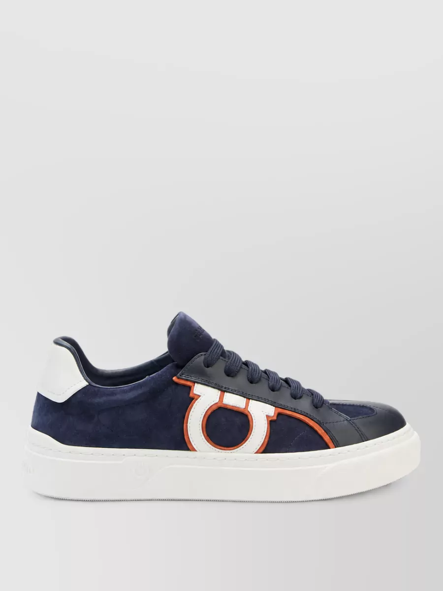Ferragamo Suede Lace-Up Sneakers