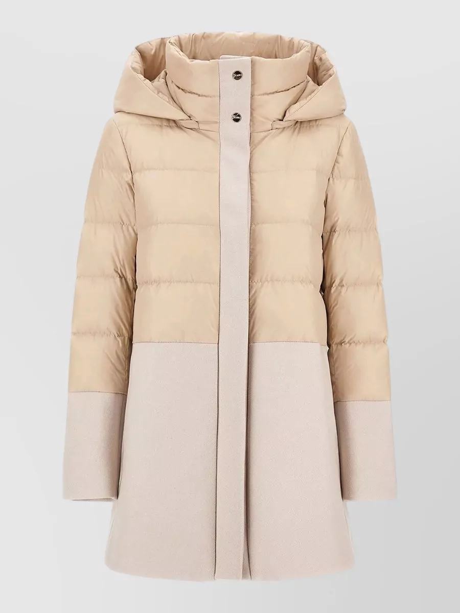 Herno Quilted Paneled Parka Coat