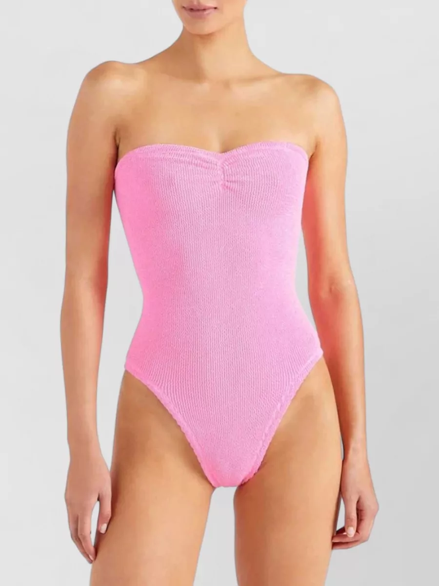 Hunza G Gathered Strapless Swimsuit