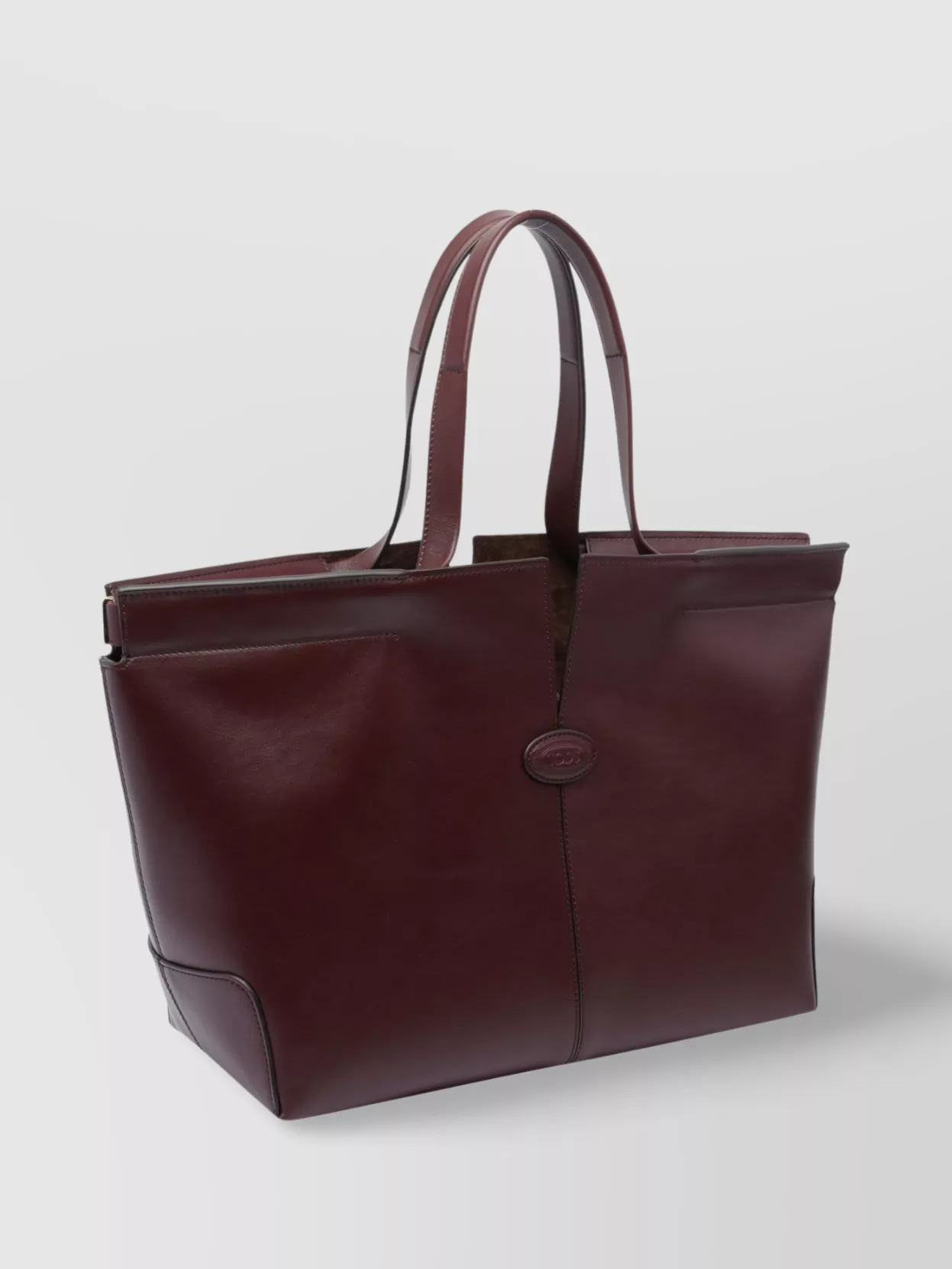 Tod's Leather Tote Bag With Double Top Handles