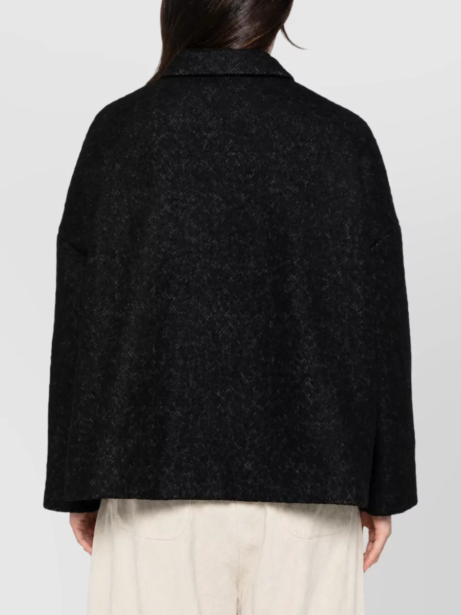 Apuntob Herringbone Oversized Coat