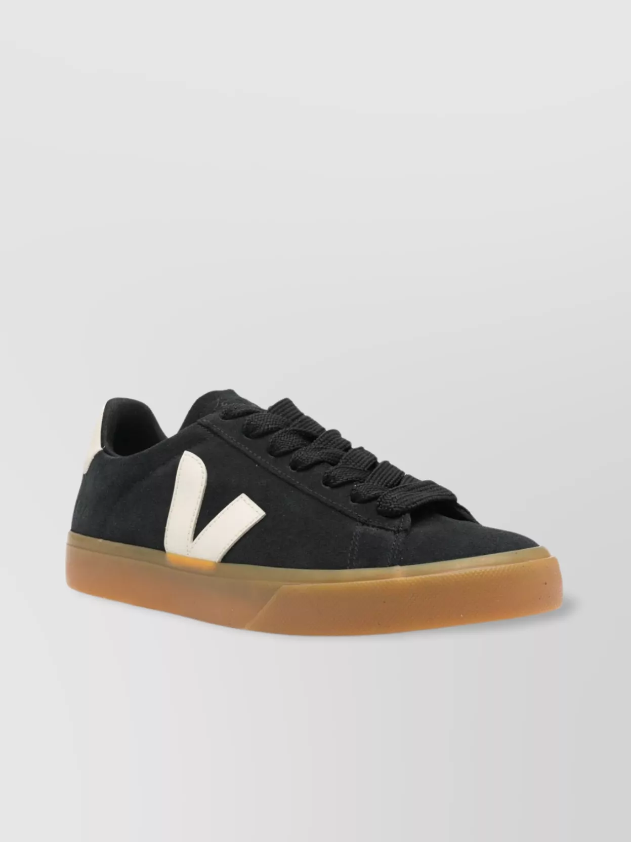 Veja Volley Black Sneaker With Side Logo And Lettering Logo On The Heel In Organic Cotton Unisex