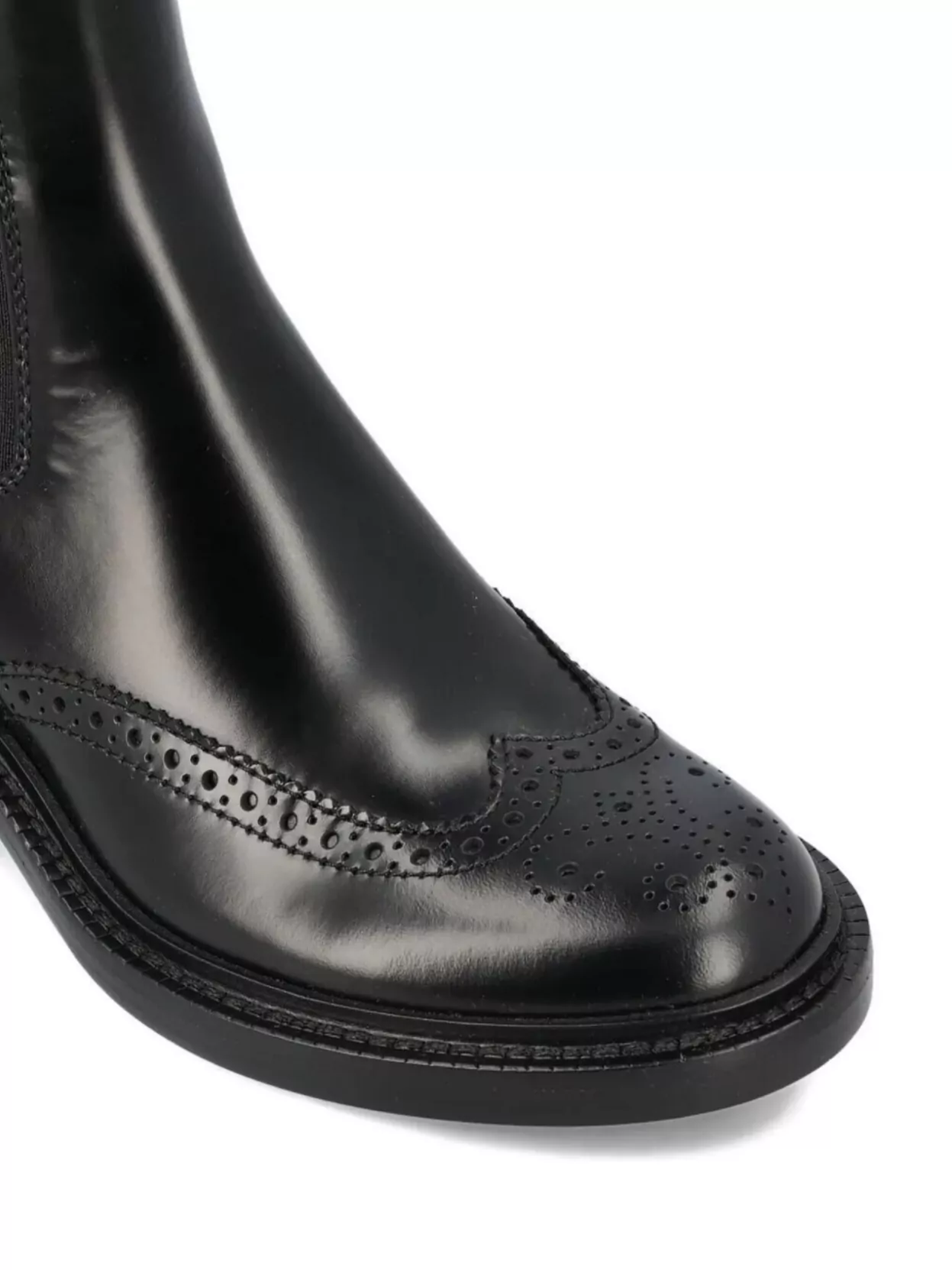 Saint Laurent Leather Chelsea Boots Block Heel Design