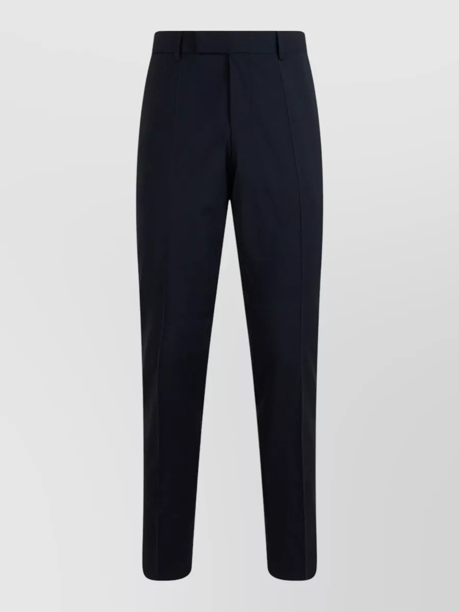 Boss virgin wool high-rise straight-leg chinos