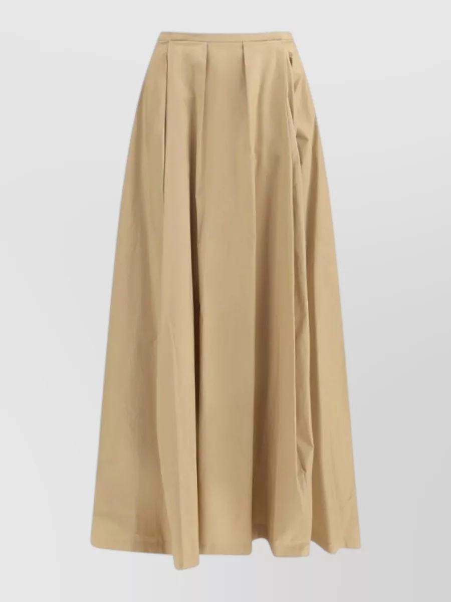 Thelatest Cotton Pleated Maxi Skirt