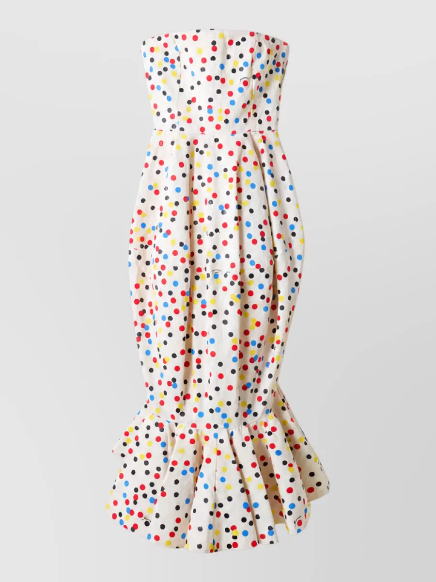 Jacquemus Printed bustier midi dress