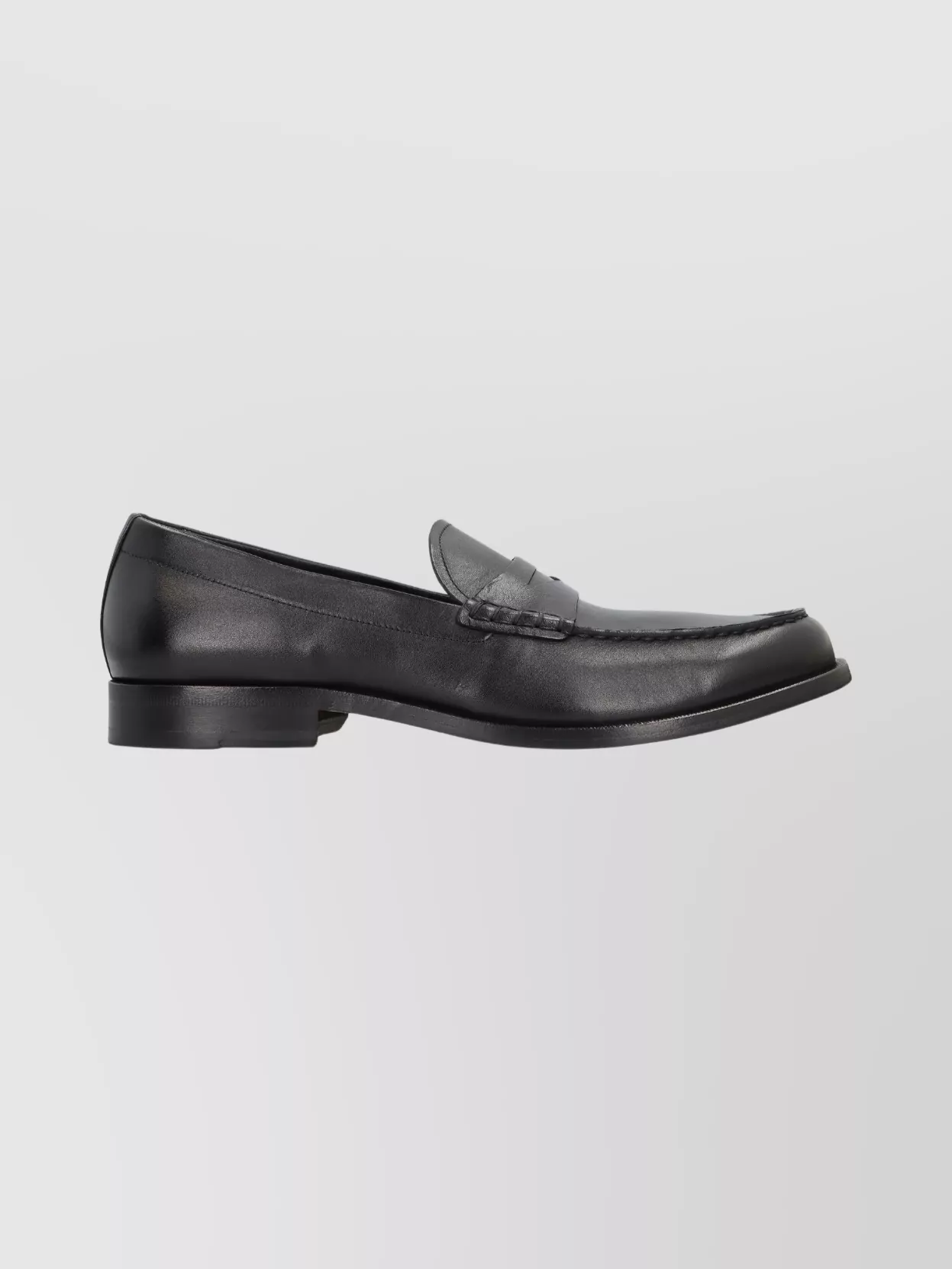 Boss Smooth Leather Penny Loafers With Rounded Toe