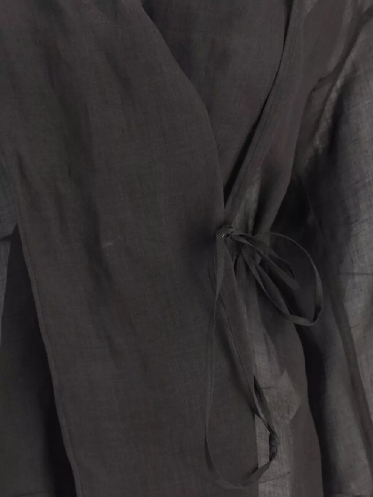 FORTE FORTE AIRY CROSSED SHIRT WITH SHAWL LAPELS