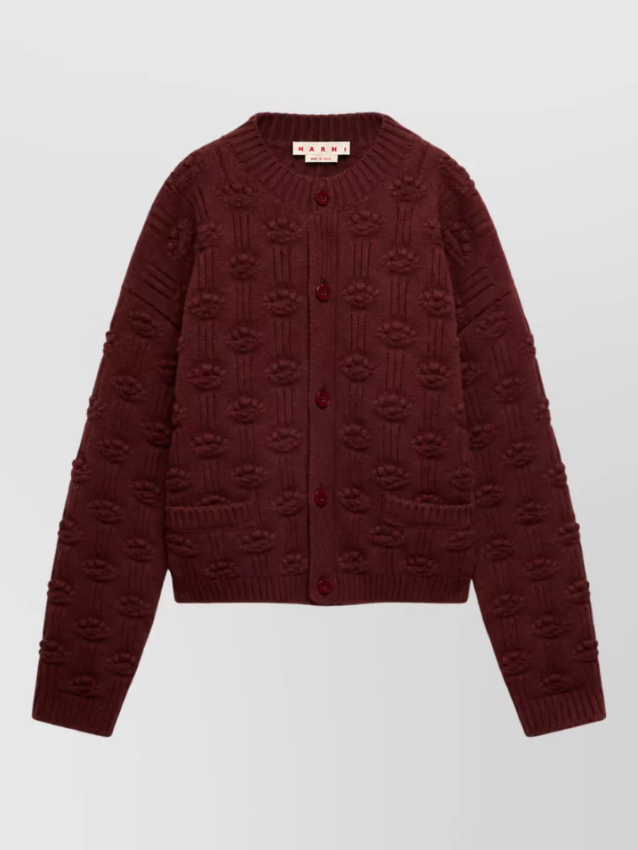 Marni Cashmere-blend oversized ribbed cardigan
