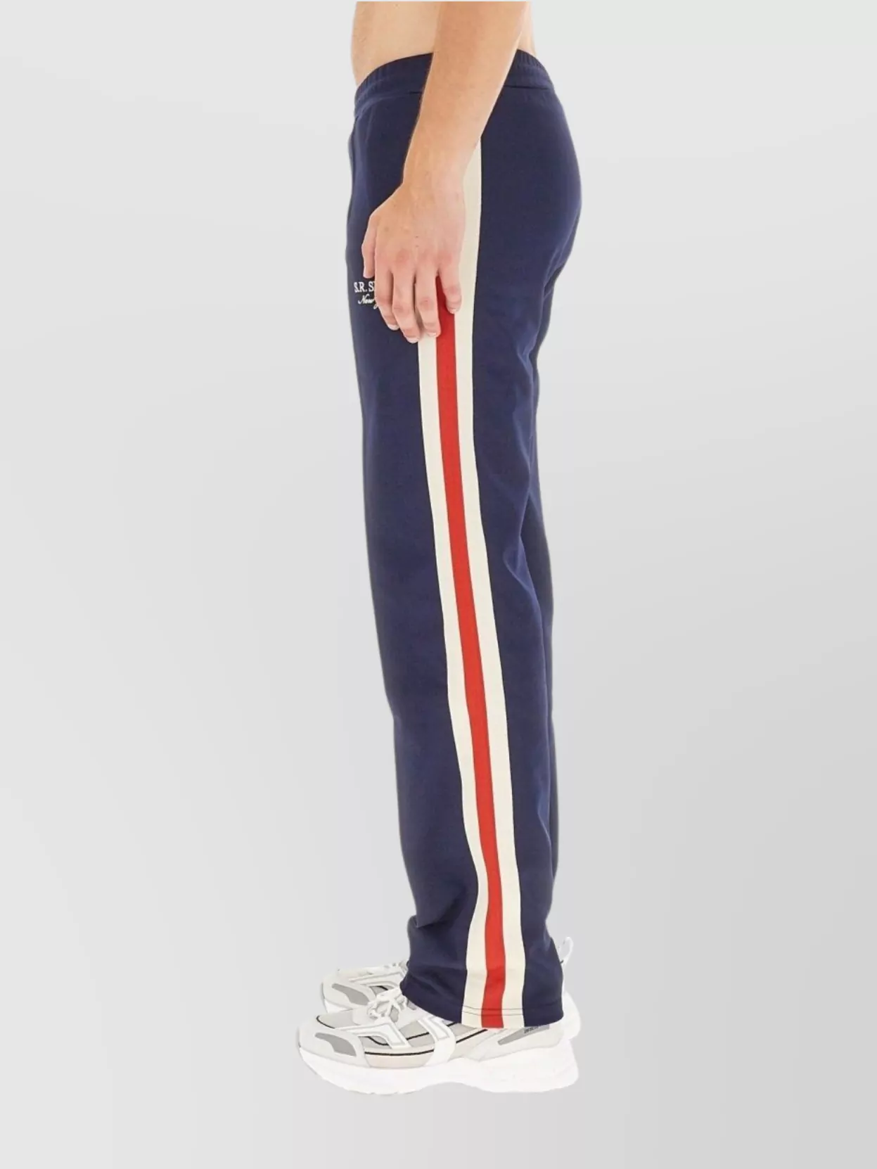 Sporty And Rich Brandie Embroidered Cotton-velour Track Pants