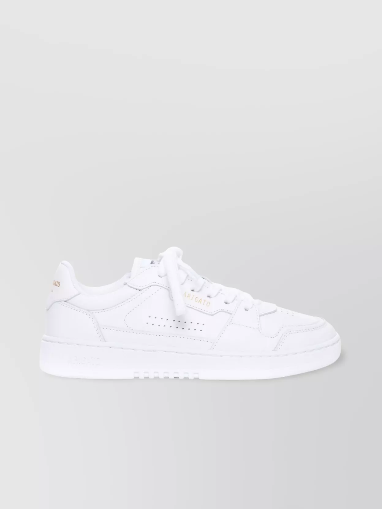 Axel Arigato Low Top Leather Sneakers With Perforated Round Toe