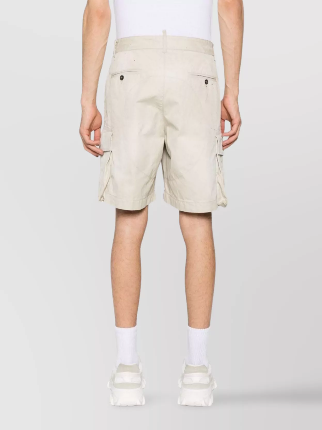 Dsquared2 Cargo Shorts With Paint Splatter Detail
