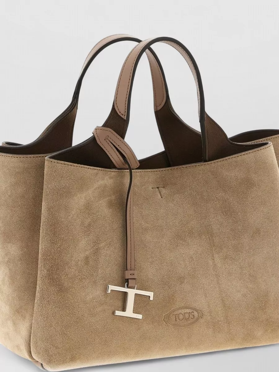 Tod's Apa Mini Bag Suede Dual Handles Strap