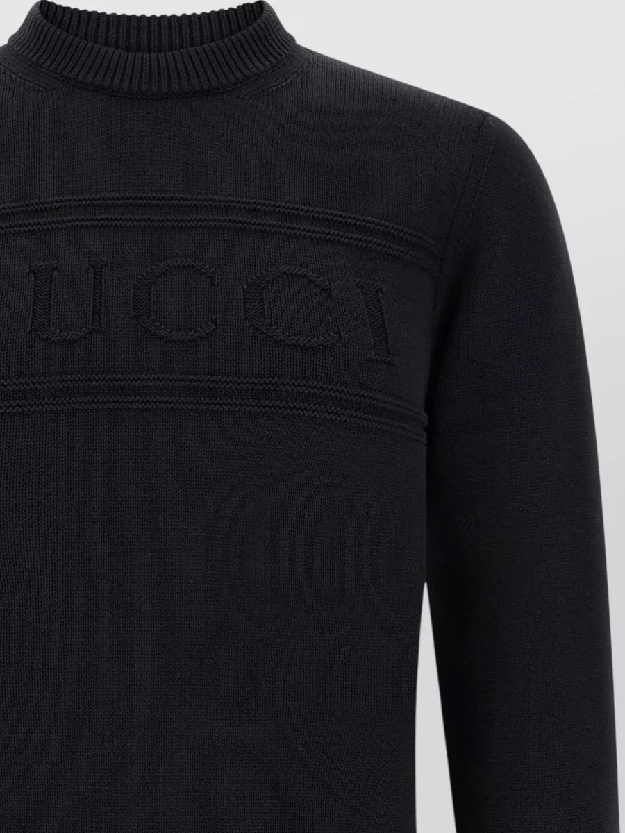 Gucci Intarsia Knit Long-Sleeve Sweater