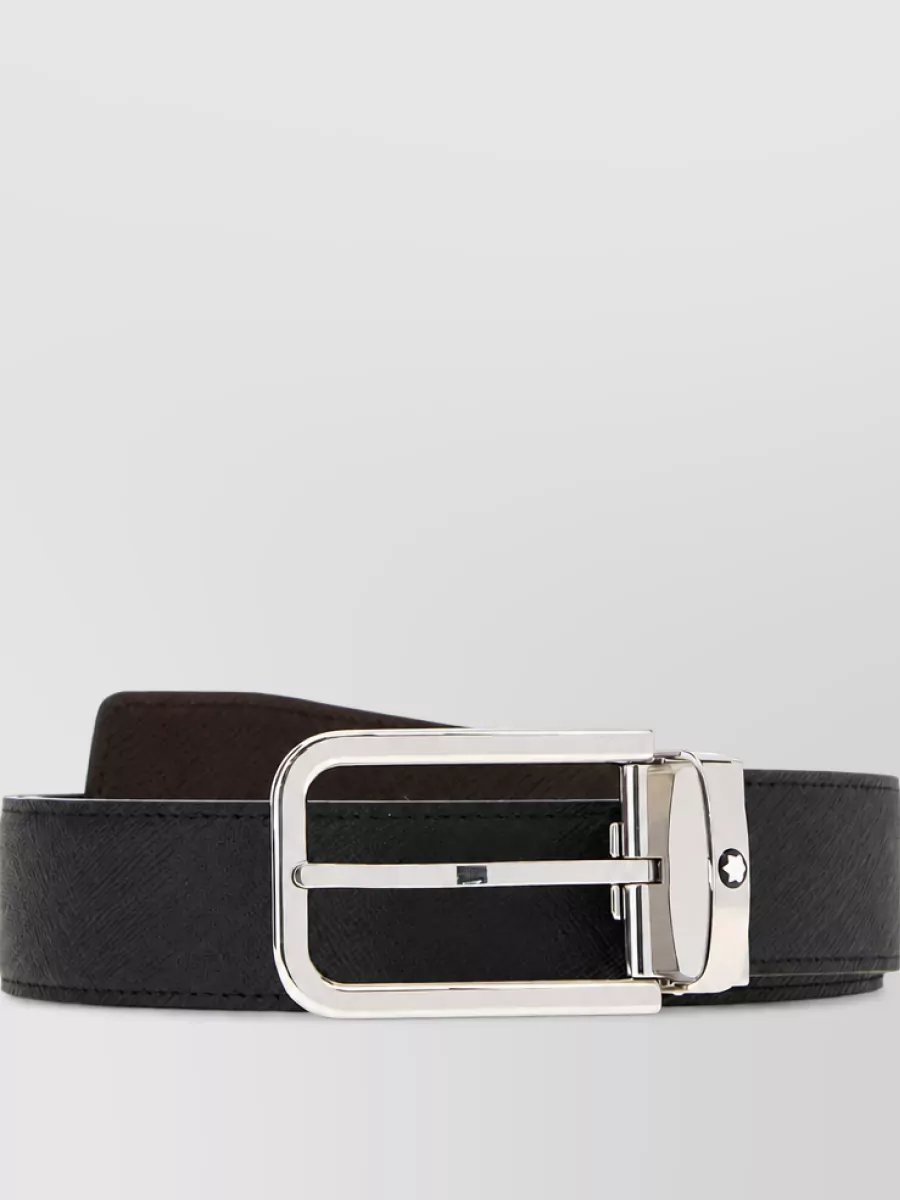 Montblanc leather reversible belt