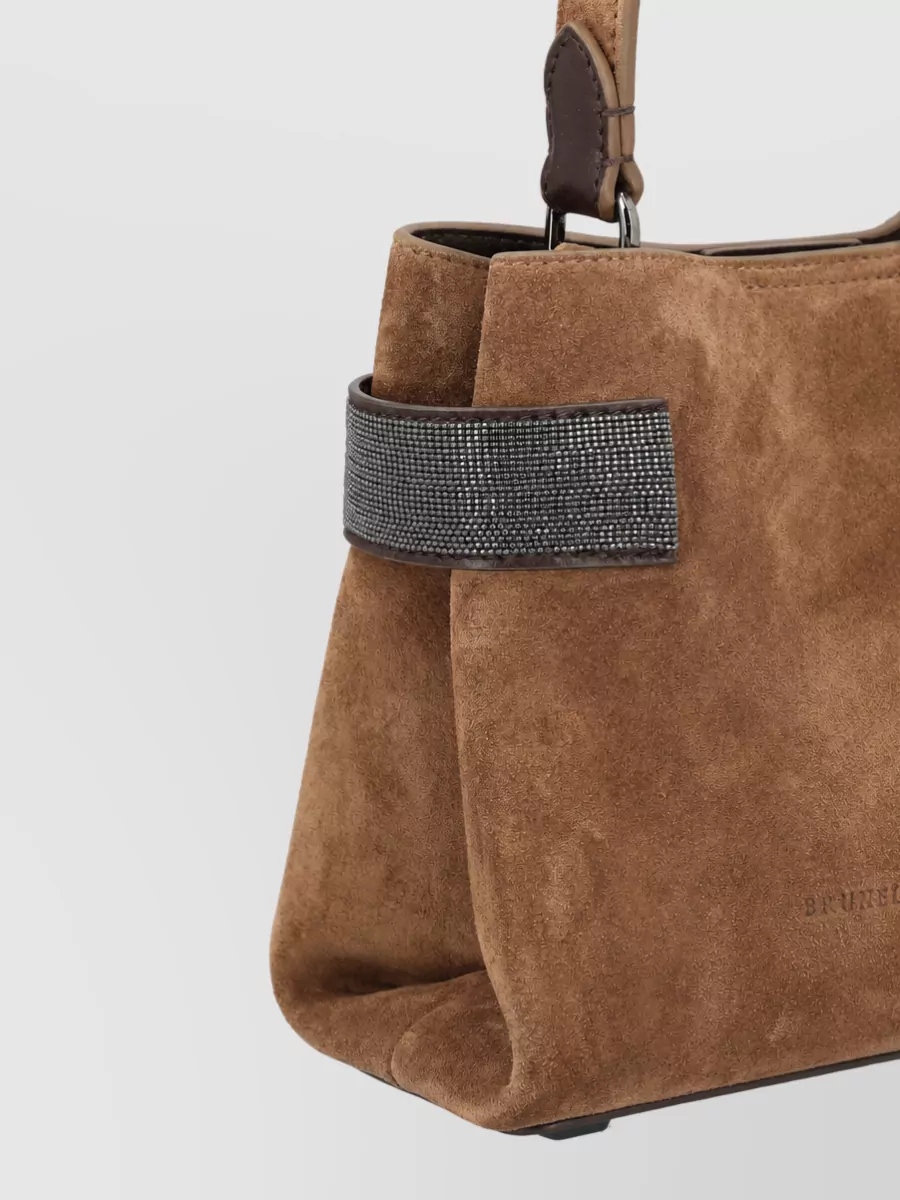 Brunello Cucinelli Monili Small Leather Shoulder Bag