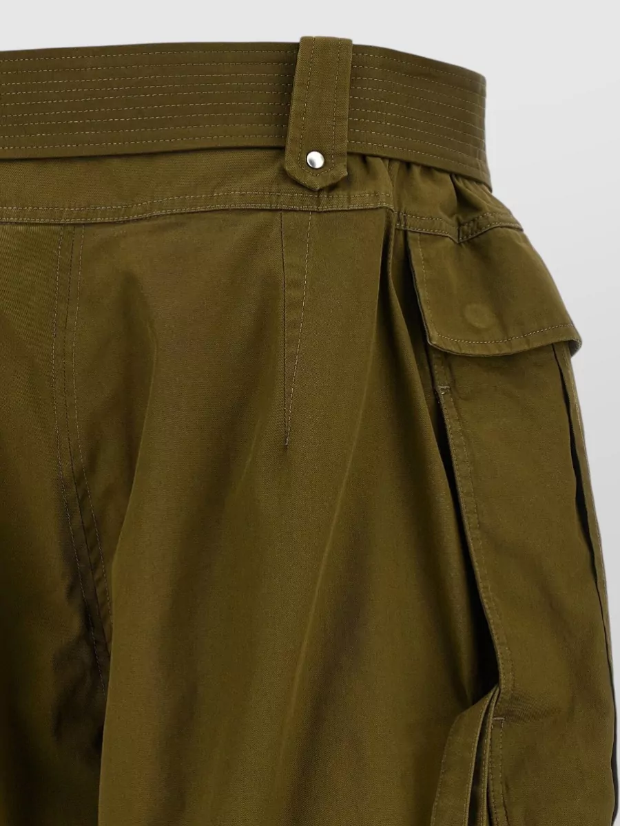 Mc Queen Cotton Low-Rise Wide-Leg Cargo Shorts
