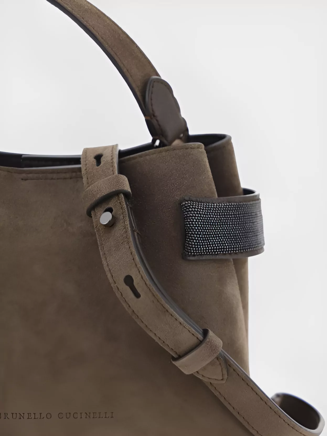 Brunello Cucinelli Suede Top Handle Shoulder Bag