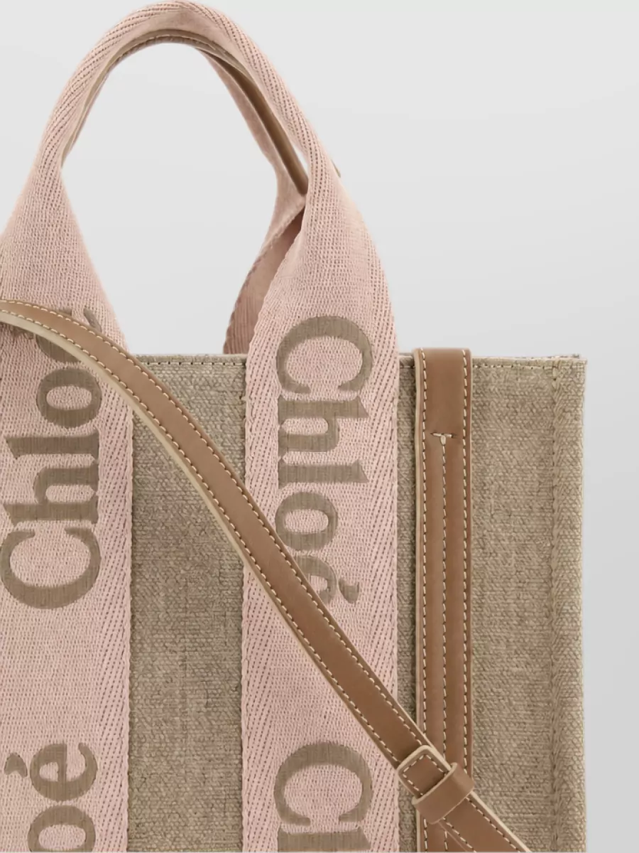 Chloé Woody Linen Tote Bag