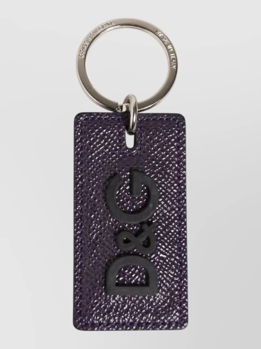 Dolce&Gabbana leather logo keyring