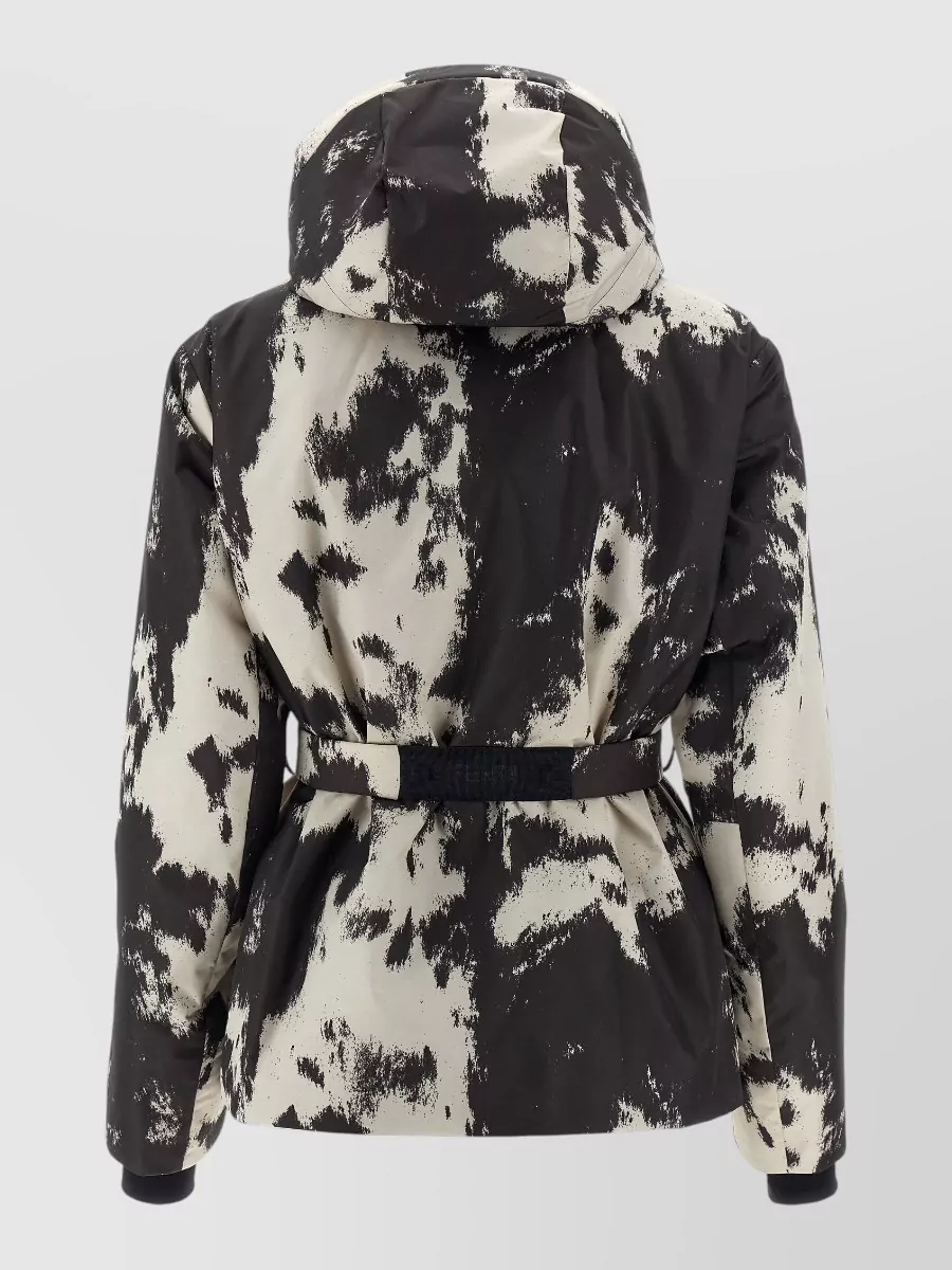 Fendi Belted Hooded Puffer Jacket