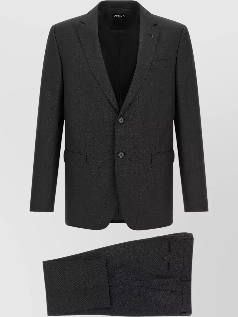 Zegna Wool Straight-Leg Tailored Trousers