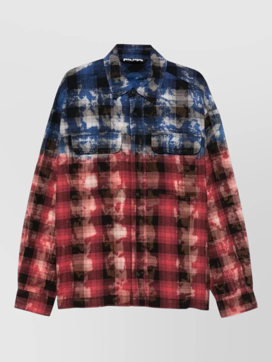 Palm Angels checked long-sleeve shirt jacket